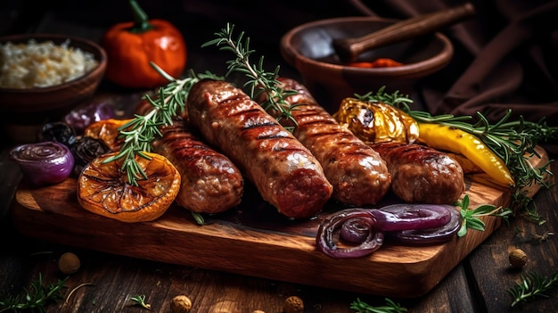 A tantalizing dish of perfectly grilled sausages