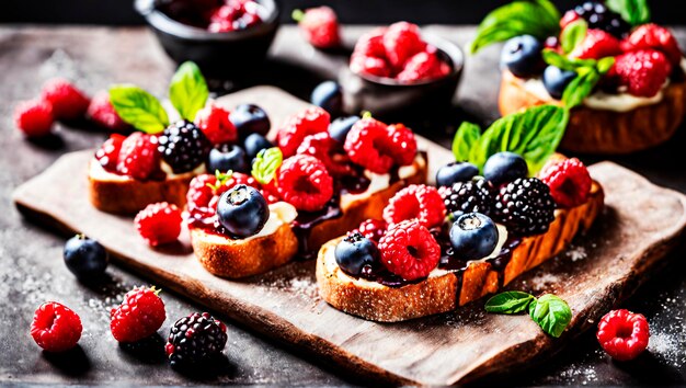 Tantalizing Taste Nutella Berry Bruschetta