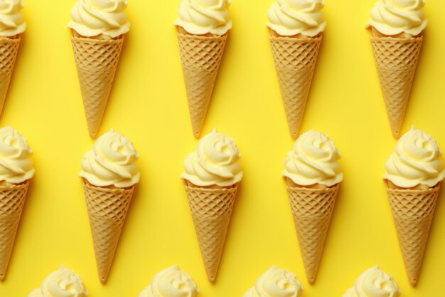 Photo tantalizing yellow ice cream food generate ai