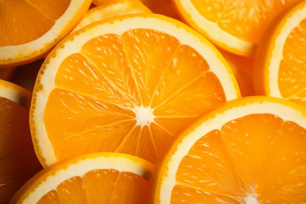 Tantalizingly juicy closeup capture of vibrant sliced oranges in ar 32