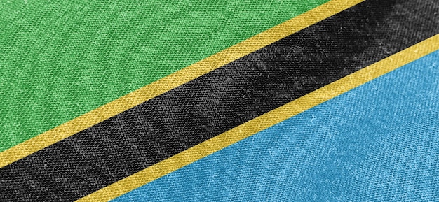 Tanzania stoffen vlag katoen materiaal brede vlaggen behang gekleurde stof Tanzania vlag achtergrond