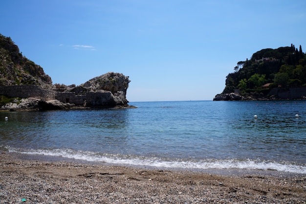 Taormina sicily, beach view