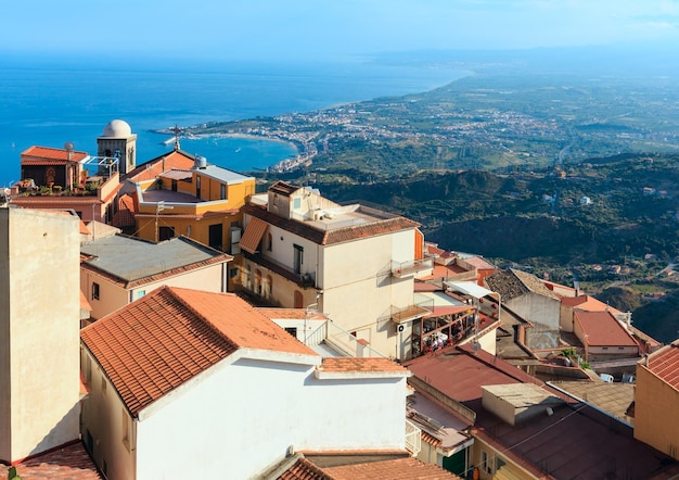 Taormina uitzicht vanaf Castelmola Sicilië