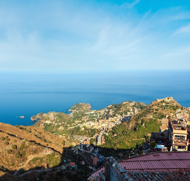 Taormina uitzicht vanaf Castelmola Sicilië