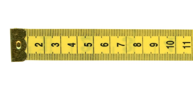 Tape measure ruler with metric units