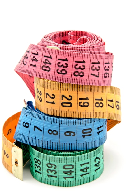 Pink Tape Measure White Background Stock Photo by ©serezniy 660227654