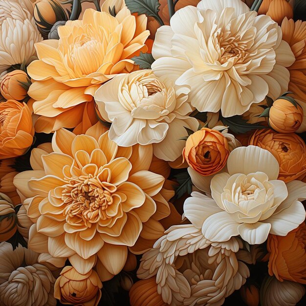 Photo a tapestry of marigold hues