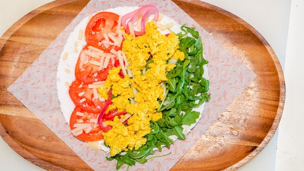 Tapioca flour with parmesan crust