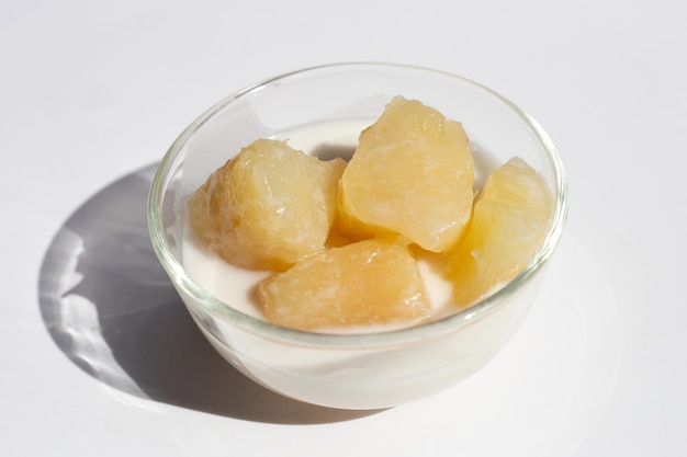 Tapioca op siroop met kokosmelk