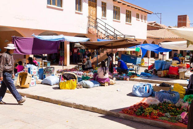 Tarabuco traditional market Bolivia