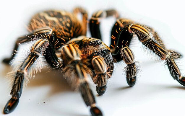 Photo tarantula en elegante blanco y negro