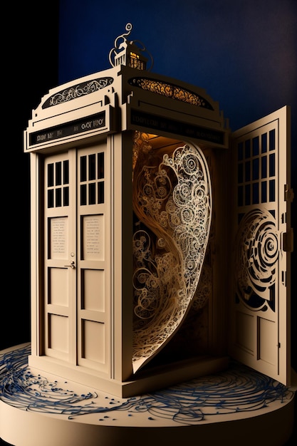 Tardis amazing concept of time travel stunning photo power of AI