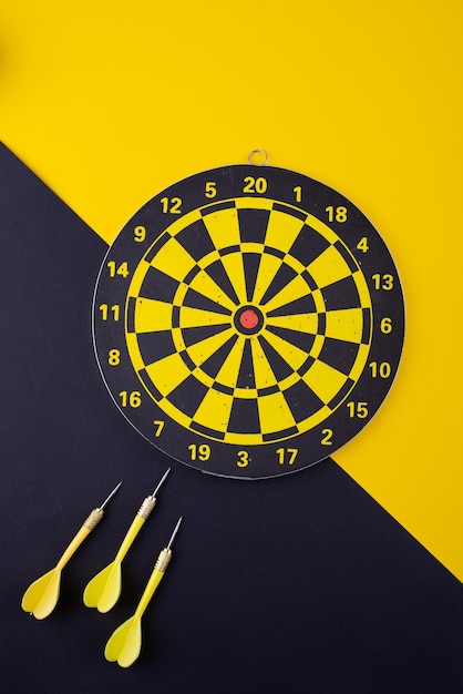 Photo target and goal concept with darts and arrows