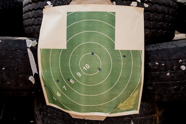 Photo target for shooting in a dash