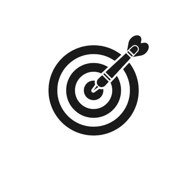 Target with dart isolated icon on white bacground vector