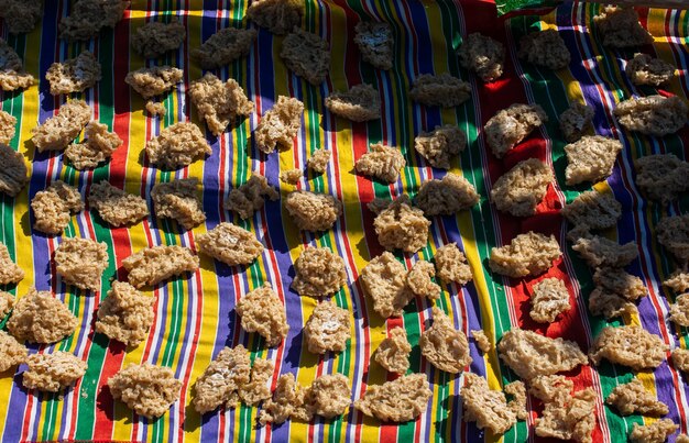 Foto tarhana cibo turco tradizionale fatto di cagliata di pomodoro e farina