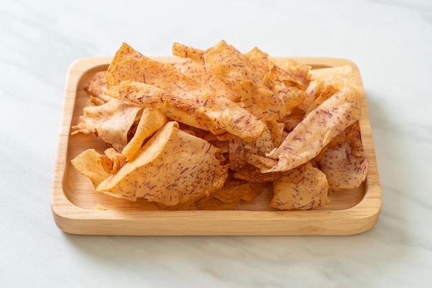 Taro Chips fried or baked sliced taro