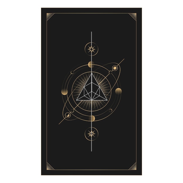 Tarotkaart png sticker op doorzichtige achtergrond