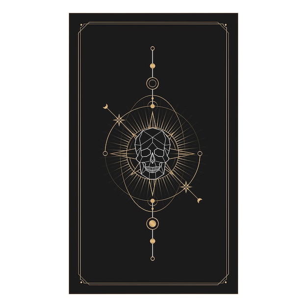 Tarotkaart png sticker op doorzichtige achtergrond
