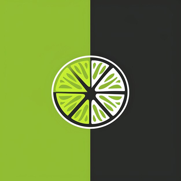 Foto logo lime tart con un disegno a fette e un rinfrescante verde c abstract outline tattoo tshirt design