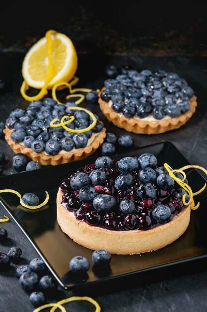 Tart with blueberries