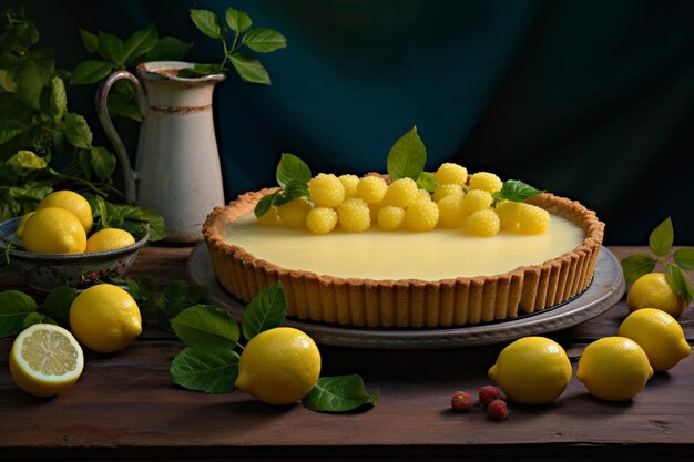 Tart with lemon curd