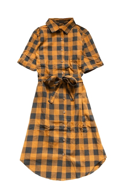 Tartan dress isolated