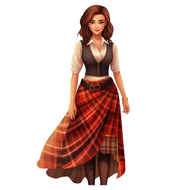 Tartan Scotland traditional clothing icon