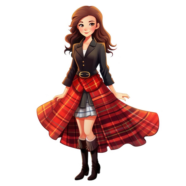 Икона традиционной одежды Тартана Шотландии