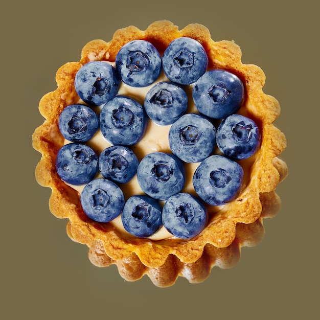 Tartlet with fresh blueberries