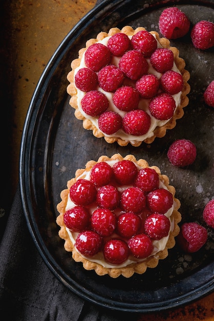 Tartlet with raspberries