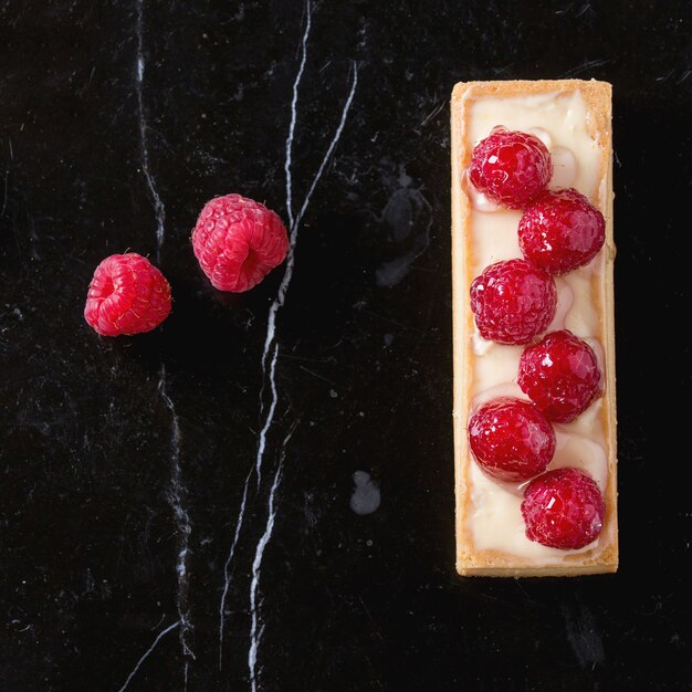 Tartlet with raspberries