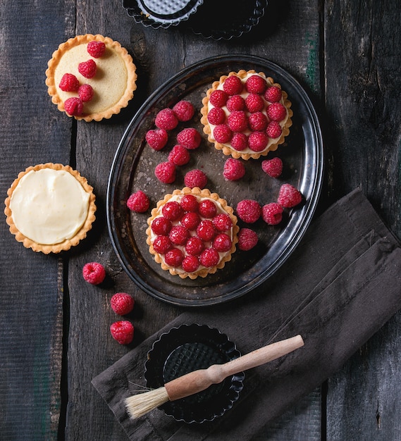 Tartlet with raspberries