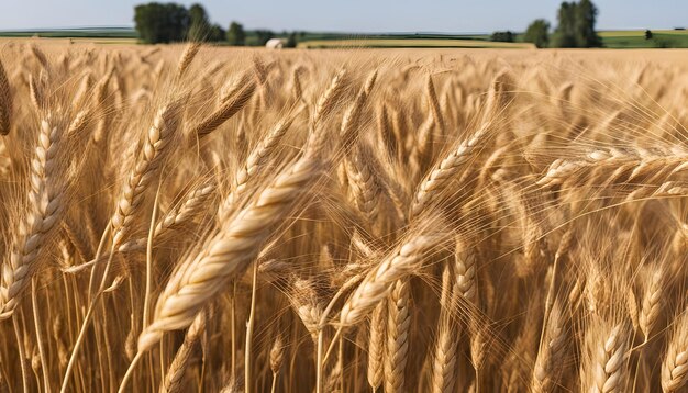 tarwe oogst in het zomerseizoen