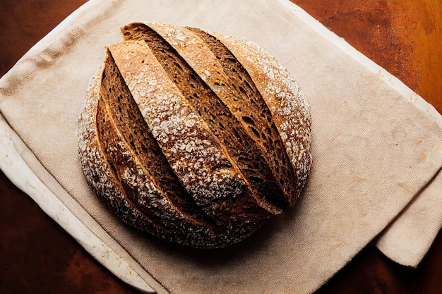 Tarwe stokbrood gebakken brood op houten tafel