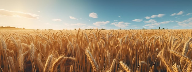 Tarweveld mooi zonnig weer Generatieve AI