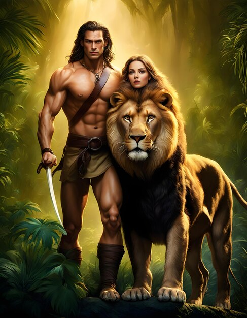 Photo tarzan and janes lion a tale of loyalty and power