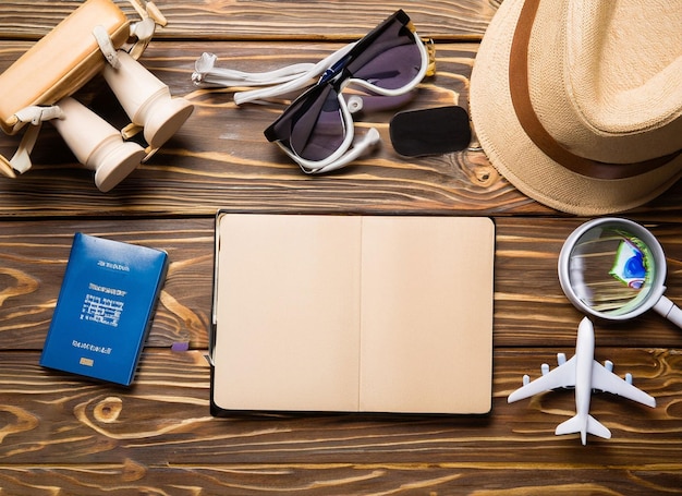 Tas en strandaccessoires bewaard op zand op het strand