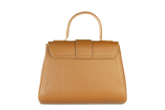 Tas mode herfst clutch geïsoleerd op wit leer