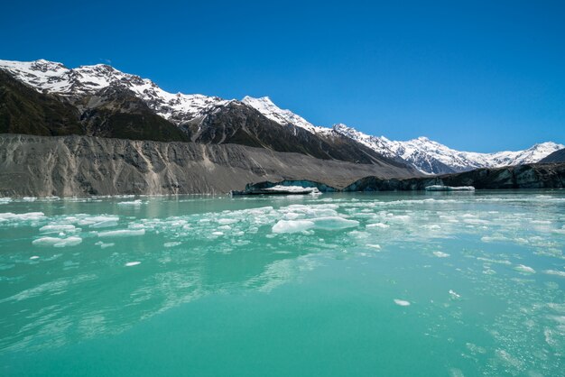 Tasman glacier, nieuw-zeeland