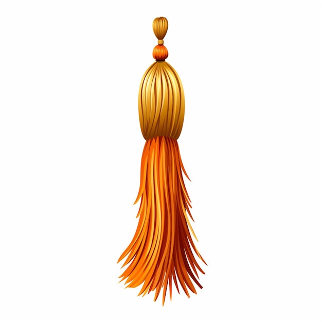 Tassel 2d cartoon vector illustratie op witte achtergrond