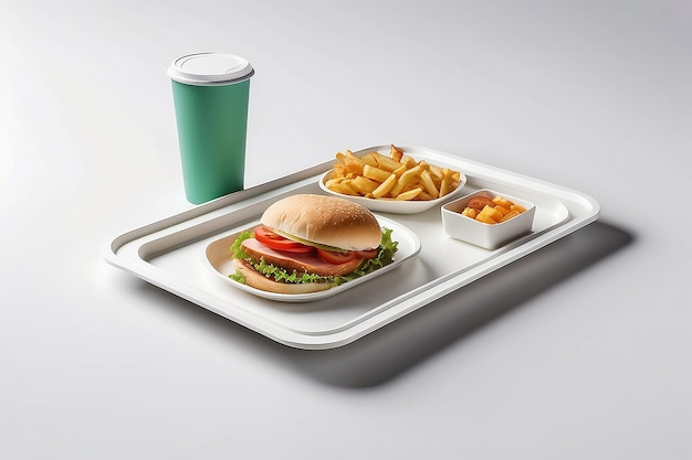 Taste Design Cafeteria Lunch Tray Mockup