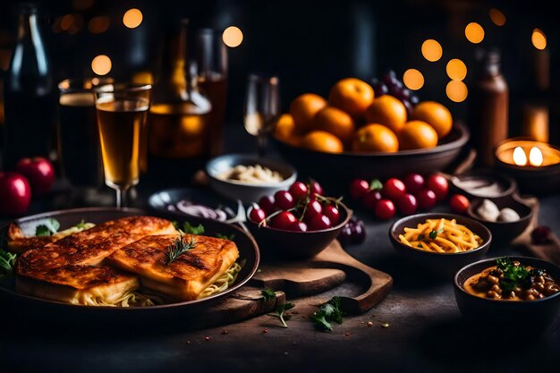 마법의 맛있는 음식 경험을 맛보세요 인공지능이 만든 최고의 음식 사진