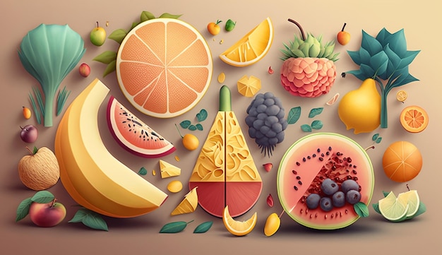 Taste of Summer A MouthWatering Illustration of Sea Generative AI