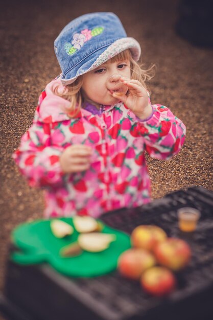 Tasting apple juice