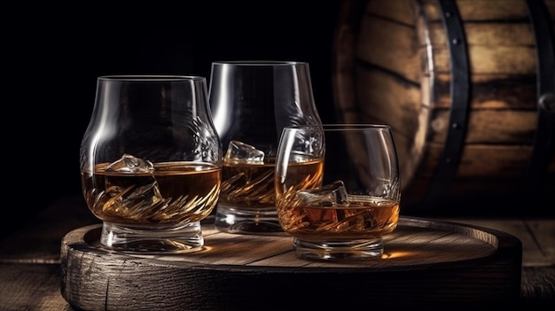 Tasting of single malt Scotch whisky in Scotlandgenerative ai