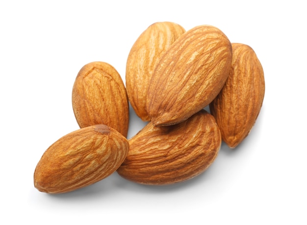 Tasty almond nuts isolated