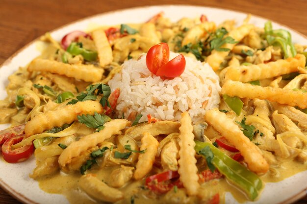 Tasty appetizing classic Italian pasta with a delicious sauce