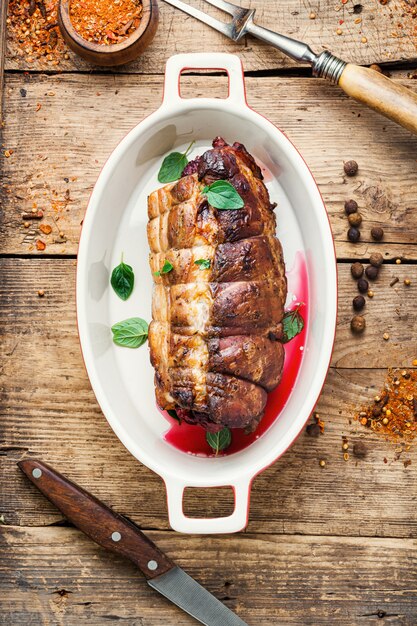 Tasty baked meatloaf