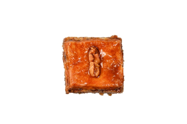 Tasty baklava isolated on white background.